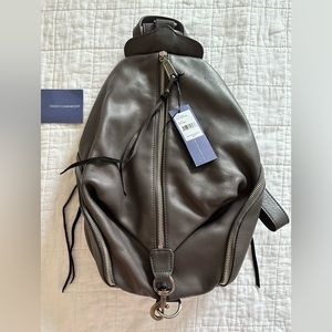 Rebecca Minkoff Julian Gray Leather Backpack (includes original dust bag+tags)